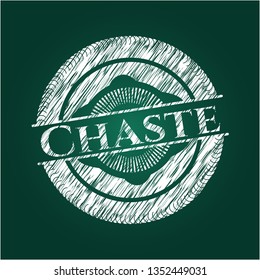 Chaste on blackboard