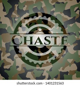 Chaste on camouflaged texture. Vector Illustration. Detailed.
