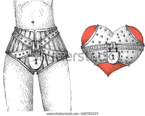 Chastity Belts Stock Vector (Royalty Free) 600782219