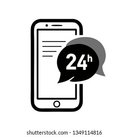 Chat 24 Hour Icon 