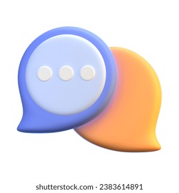 Chat-3D-Illustrationssymbol-Paket-Element