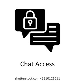 Chat Access Vector Solid Icon Design illustration. Seo and web Symbol on White background EPS 10 File
