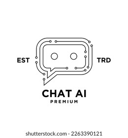 Icono de la carta inicial de chat Ilustración del logotipo