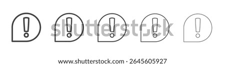 Chat alert icon outline ilustration vector symbol