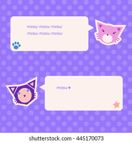 Chat. All the elements are movable.  
Vector template with place for your text.