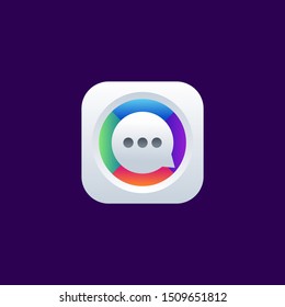 chat app icon design vector illustration