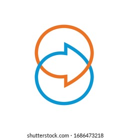 chat app logo design icon template. Vector illustrations