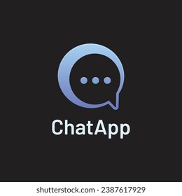 Chat app logo design, talk, message icon vector illustration