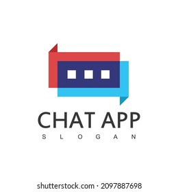 Chat App Logo Design Vector