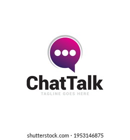 Chat app logo icon vector template.