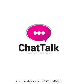 Chat app logo icon vector template.