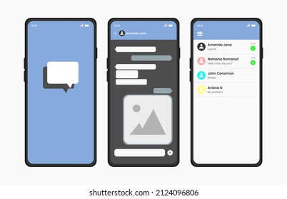 Chat App Mockup Design Template For Phone