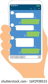 Imagen vectorial de aplicación de chat smartphone