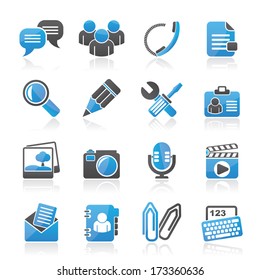 Chat Application and communication Icons - vector icon set