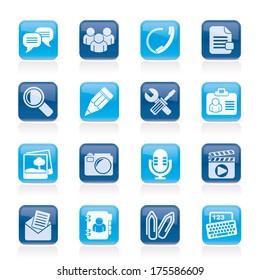 Chat Application and communication Icons - vector icon set