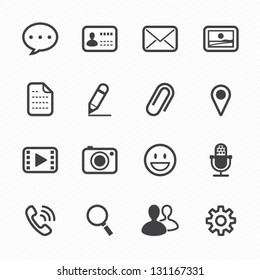 Chat Application Icons with White Background