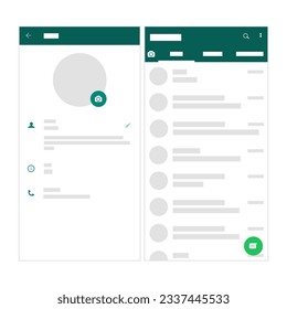 Chat application technology social media communication chatting dialog conversation smartphone user interface simple flat