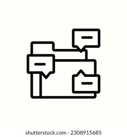 chat, archieve, icono de carpeta, icono aislado en fondo claro, perfecto para sitio web, blog, logotipo, diseño gráfico, medios sociales, interfaz de usuario, aplicación móvil