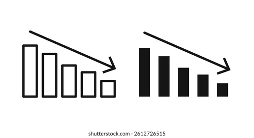 Chat arrow down icons in black fill and line style