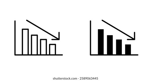 Chat arrow down icons thin line illustrations designs