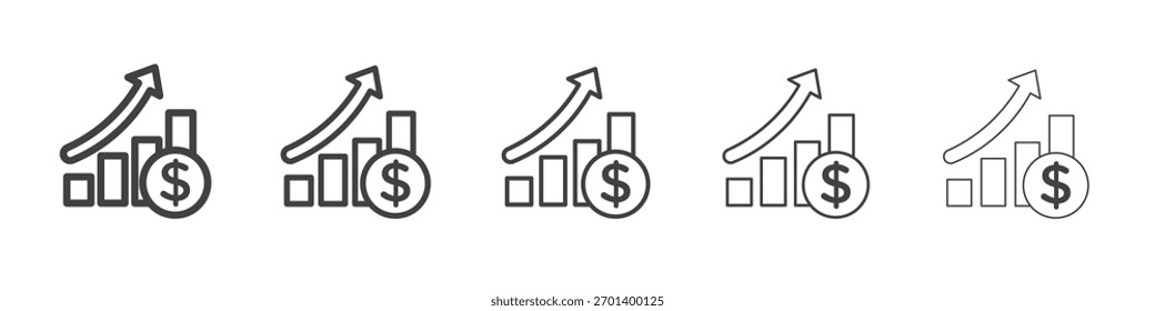 Diseño de icono de crecimiento de flecha de chat, logotipo, App, interfaz de usuario. Ilustración vectorial, EPS