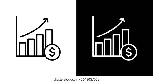 Chat arrow grow icon Flat style logo vector. perfect for UI designs
