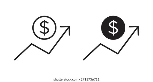 Icono de crecimiento de flecha de chat en formato de Vector moderno simple. Paquete de iconos EPS
