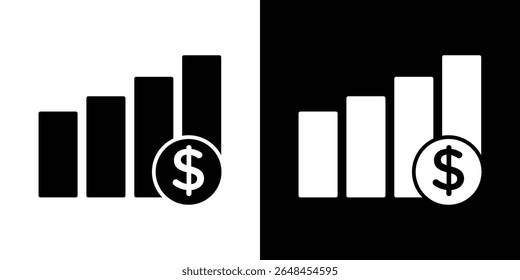 Chat arrow grow icon symbol collection. Flat vector stock illustration.