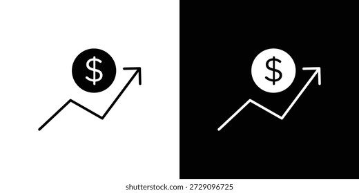 Gráficos de Vector de icono de crecimiento de flecha de chat. signo de Vector lleno, ilustración de símbolo.