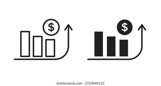 Chat arrow grow icons logo design, Pictogram Icons