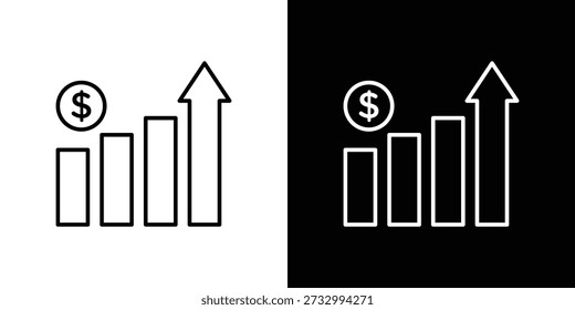 Chat arrow grow icons symbols. Collection of simple black icons