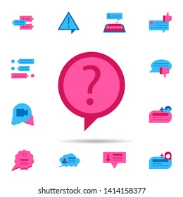 Chat, ask color icon. Universal set of chat for website design and development, app development