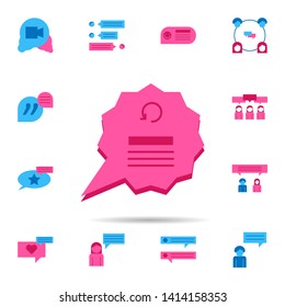 Chat, backup color icon. Universal set of chat for website design and development, app development