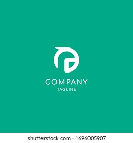 Chat balloon F lettermark application logo design