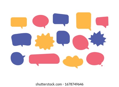 Chat Ballon Flach Design Illustration Vektorillustration Pop Color