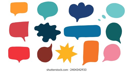 Chat Balloon Flat. Vector Pop Color. 