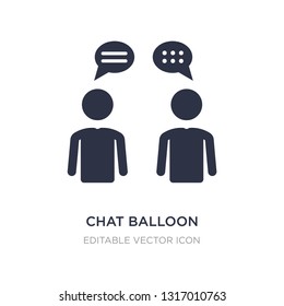 chat balloon icon on white background. Simple element illustration from People concept. chat balloon icon symbol design.