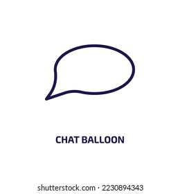 chat balloon icon from people collection. Thin linear chat balloon, talk, balloon outline icon isolated on white background. Line vector chat balloon sign, symbol for web and mobile