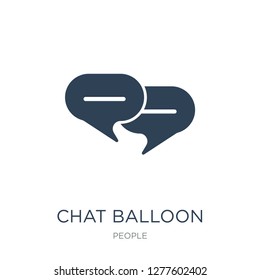 chat balloon icon vector on white background, chat balloon trendy filled icons from People collection, chat balloon vector illustration