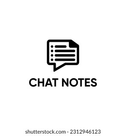 Chat balloon shaped note illustration logo. philosophical, modern, simple and suitable for digital application icons.
