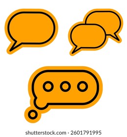 chat balloon sticker illustration vector design