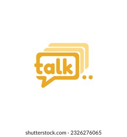 chat balloon or talk logo symbol icon vector template