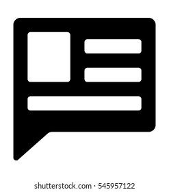 Chat Balloon Vector Icon