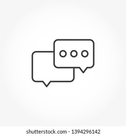 Chat Balloon Vector Out Line Icon