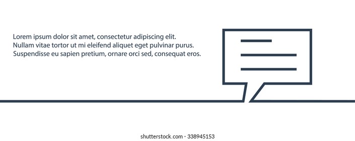 Chat banner in thin line style.