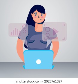 chat banner in vector vector illustration