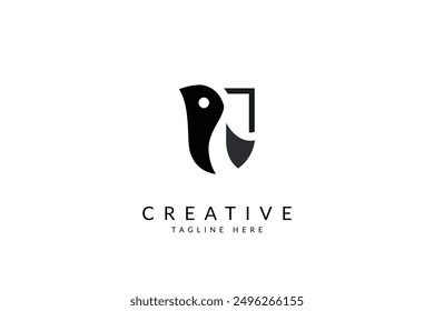 Chat bird logo design vector illustration.