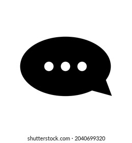 Icono de chat negro para aplicaciones y sitios web