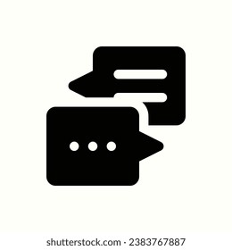 chat black icon, isolated icon in light background, perfect for website, blog, logo, graphic design, social media, UI, mobile app