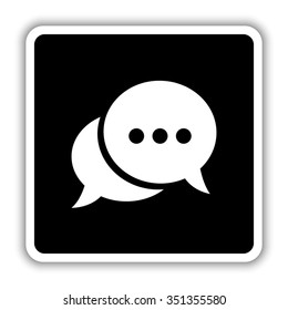 Chat - black vector icon